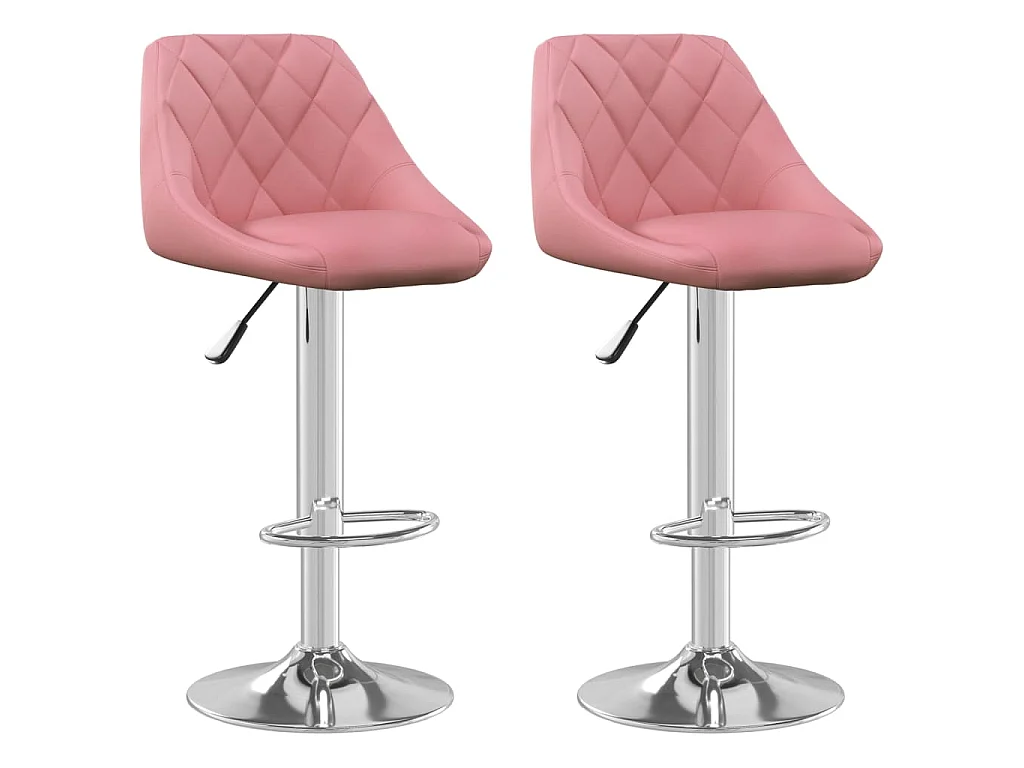 Barkrukken 2 st fluweel roze