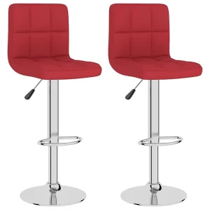 Barkrukken 2 st stof wijnrood Barkrukken 2 st stof wijnrood
