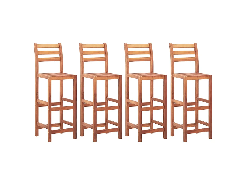 Barstoelen 4 st massief acaciahout