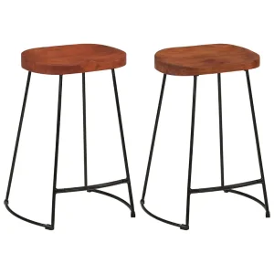 Barkrukken 2 st Gavin 45x40x63 cm massief mangohout Barkrukken 2 st Gavin 45x40x63 cm massief mangohout