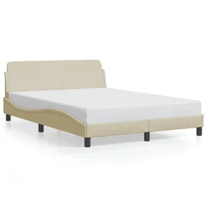 Bedframe "Dover" stof crèmekleurig 140×190 cm Bedframe "Dover" stof crèmekleurig 140×190 cm