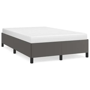 Bedframe zonder matras 120×190 cm kunstleer grijs Bedframe zonder matras 120×190 cm kunstleer grijs