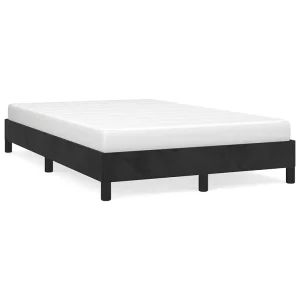 Bedframe zonder matras 120×190 cm fluweel zwart Bedframe zonder matras 120×190 cm fluweel zwart
