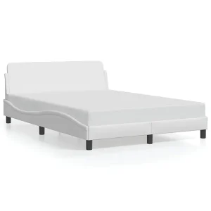Bedframe "Dover" kunstleer wit 140×190 cm Bedframe "Dover" kunstleer wit 140×190 cm