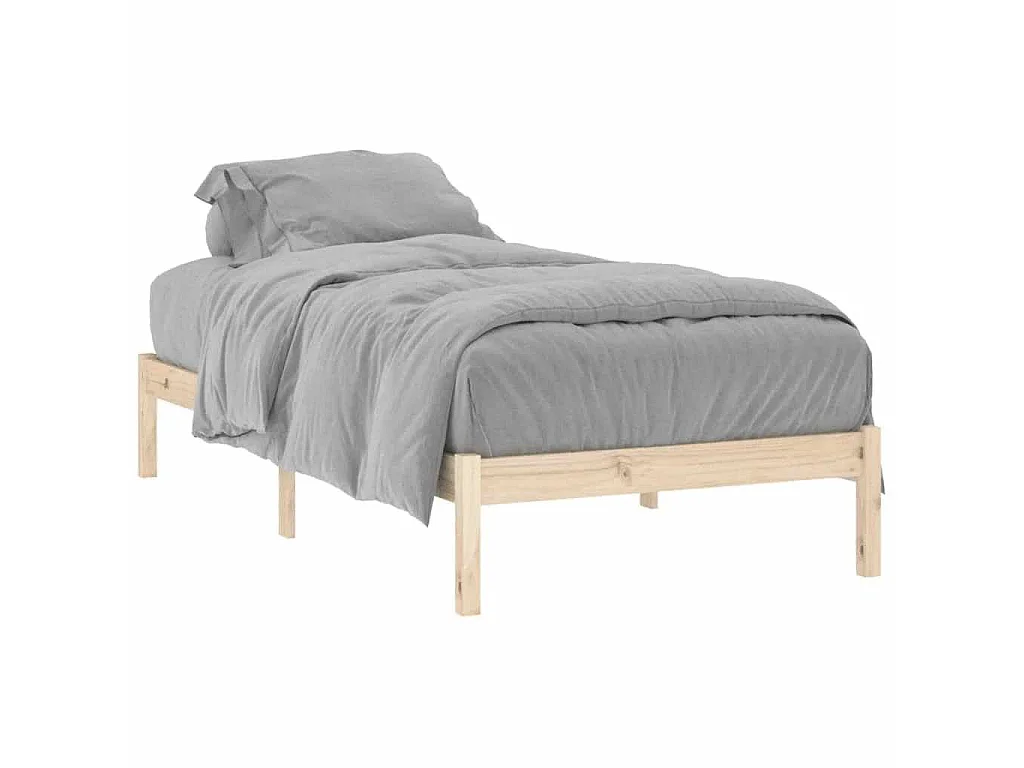 Bedframe zonder matras massief grenenhout 100x190 cm twin