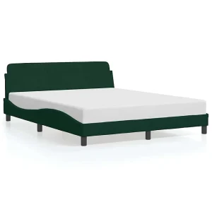Bedframe "Dover" 160×200 cm fluweel donkergroen