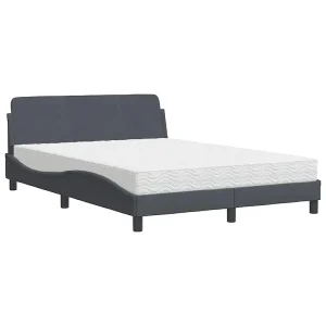 Bed met matras "Dover" fluweel donkergrijs 120×200 cm