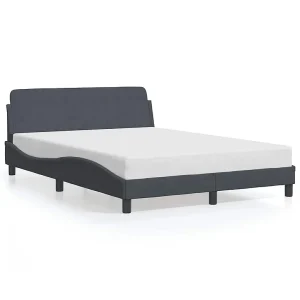 Bedframe "Dover" 120×200 cm fluweel donkergrijs Bedframe "Dover" 120×200 cm fluweel donkergrijs