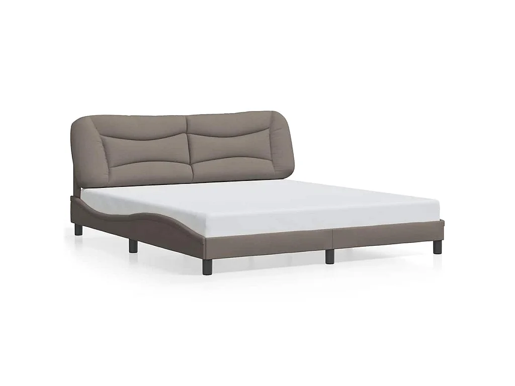 Bedframe zonder matras "Hvar" stof taupe 180x200 cm