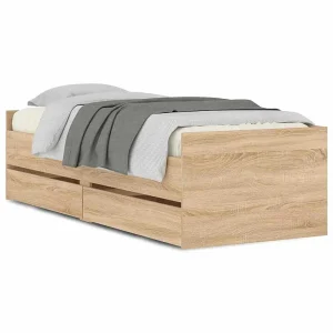 Bedframe sonoma eikenkleurig 75×190 cm Small Single Bedframe sonoma eikenkleurig 75×190 cm Small Single