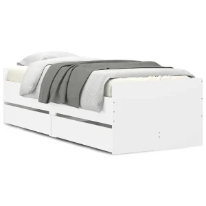 Bedframe met lades wit 90×190 cm Bedframe met lades wit 90×190 cm