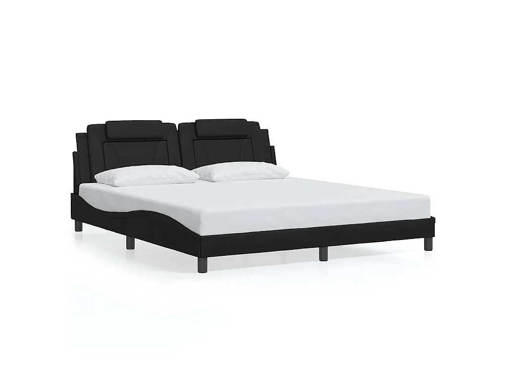 Bedframe "Viana" zonder matras kunstleer zwart 180x200 cm