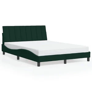 Bedframe zonder matras "Hanko" 120×200 cm fluweel donkergroen Bedframe zonder matras "Hanko" 120×200 cm fluweel donkergroen