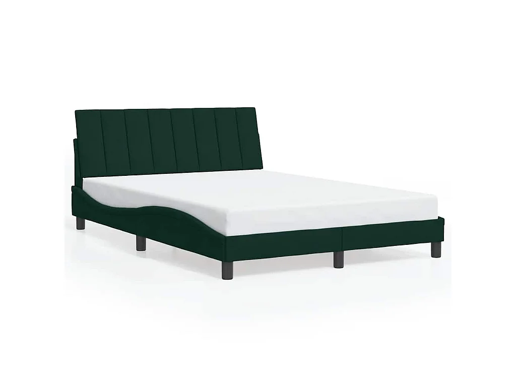 Bedframe zonder matras "Hanko" 120x200 cm fluweel donkergroen