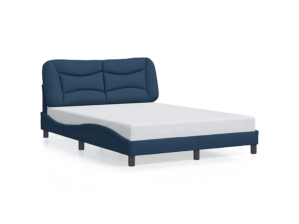 Bedframe zonder matras "Hvar" stof blauw 140x190 cm