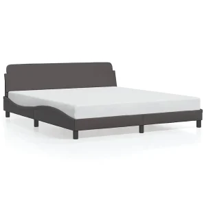 Bedframe "Dover" kunstleer grijs 180×200 cm