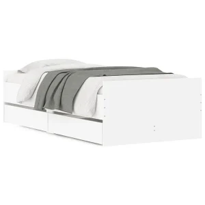 Bedframe met lades wit 90×190 cm Bedframe met lades wit 90×190 cm