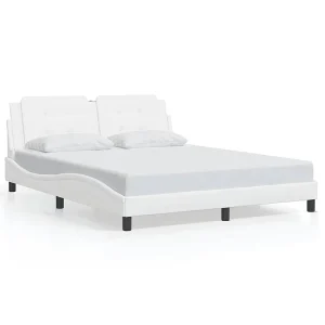 Bedframe zonder matras "Zadar" kunstleer wit 160×200 cm Bedframe zonder matras "Zadar" kunstleer wit 160×200 cm