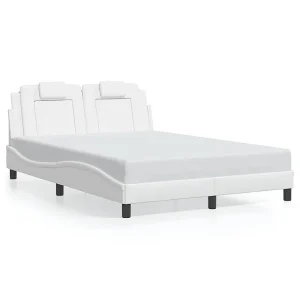 Bedframe "Viana" zonder matras kunstleer wit 140×200 cm