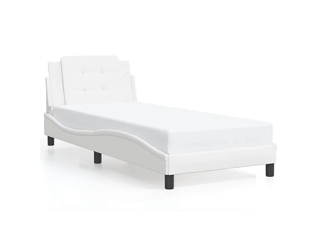 Bedframe zonder matras "Zadar" kunstleer wit 90x190 cm