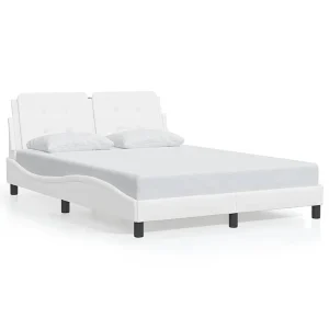 Bedframe zonder matras "Zadar" kunstleer wit 140×190 cm Bedframe zonder matras "Zadar" kunstleer wit 140×190 cm