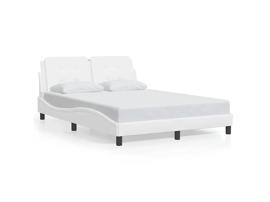 Bedframe zonder matras "Zadar" kunstleer wit 140x190 cm