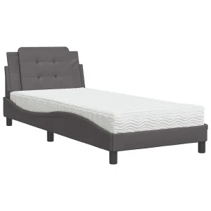 Bedframe zonder matras "Zadar" kunstleer grijs 100×200 cm Bedframe zonder matras "Zadar" kunstleer grijs 100×200 cm