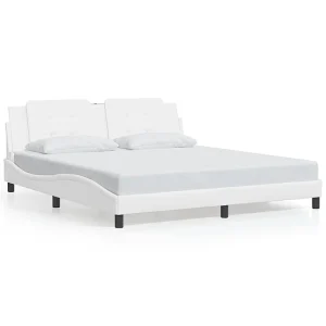 Bedframe zonder matras "Zadar" kunstleer wit 180×200 cm Bedframe zonder matras "Zadar" kunstleer wit 180×200 cm