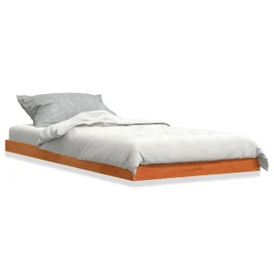 Bedframe massief grenenhout wasbruin 90×200 cm Bedframe massief grenenhout wasbruin 90×200 cm