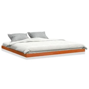 Bedframe massief grenenhout wasbruin 180×200 cm Bedframe massief grenenhout wasbruin 180×200 cm