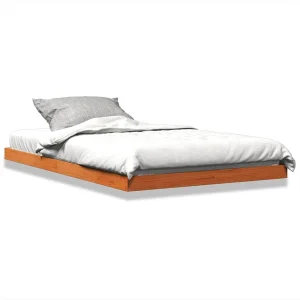Bedframe massief grenenhout wasbruin 120×200 cm Bedframe massief grenenhout wasbruin 120×200 cm