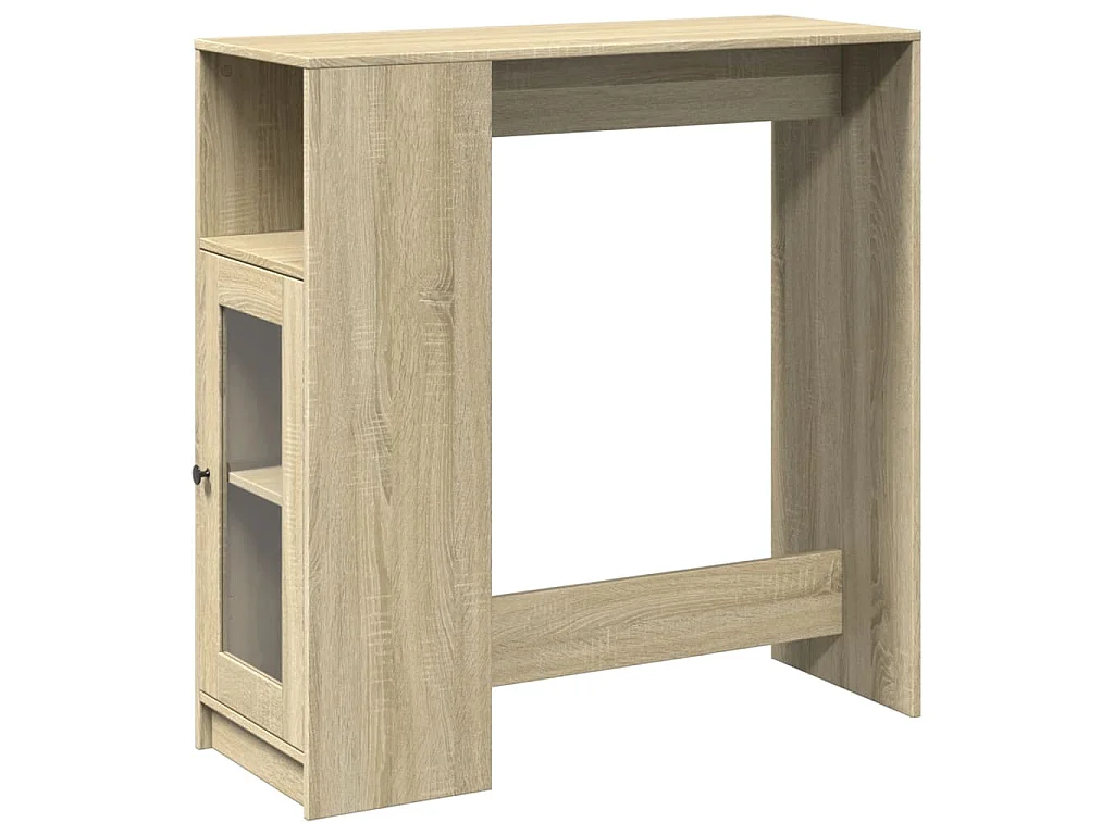 Bartafel met rekken 101x40x103,5 cm hout sonoma eikenkleur