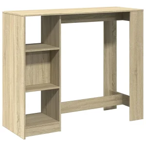 Bartafel met schap 124x46x103,5 cm hout sonoma eikenkleur Bartafel met schap 124x46x103,5 cm hout sonoma eikenkleur