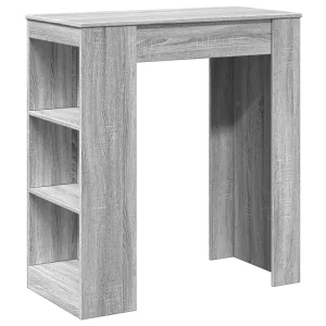 Bartafel met rekken 95x47x103,5 cm bewerkt hout grijs sonoma Bartafel met rekken 95x47x103,5 cm bewerkt hout grijs sonoma
