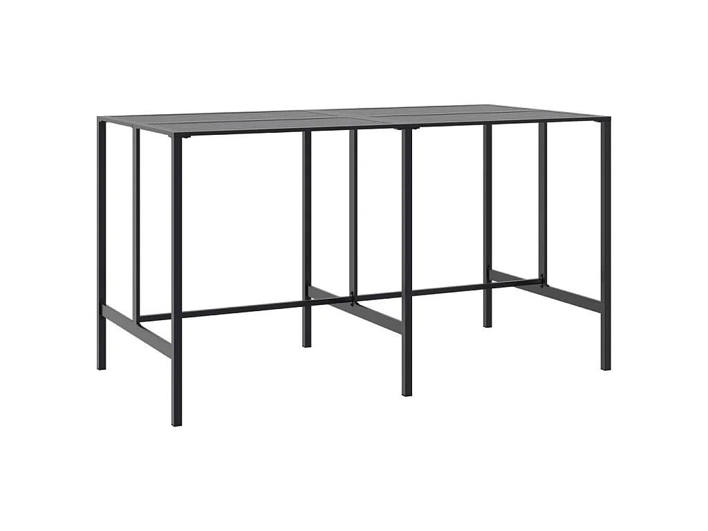 Bartafel 200x100x110 cm gepoedercoat staal zwart