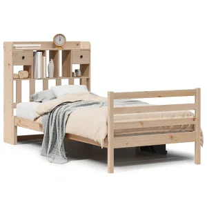 Bed met boekenkast zonder matras massief grenenhout 100×200 cm Bed met boekenkast zonder matras massief grenenhout 100×200 cm