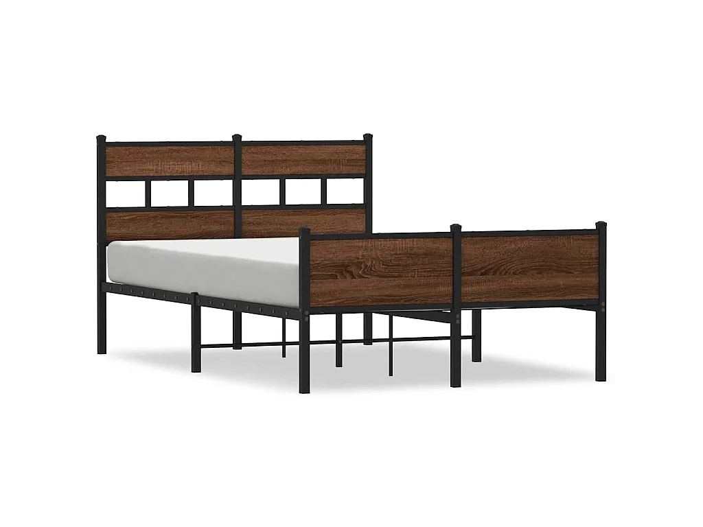 Bedframe zonder matras bewerkt hout bruin eikenkleur 120x200 cm