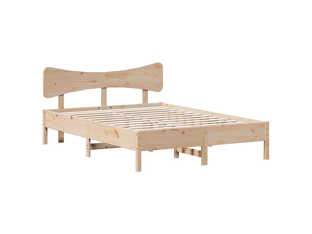 Bedframe zonder matras massief grenenhout 120x190 cm
