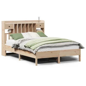 Bed met boekenkast zonder matras massief grenenhout 140×200 cm Bed met boekenkast zonder matras massief grenenhout 140×200 cm