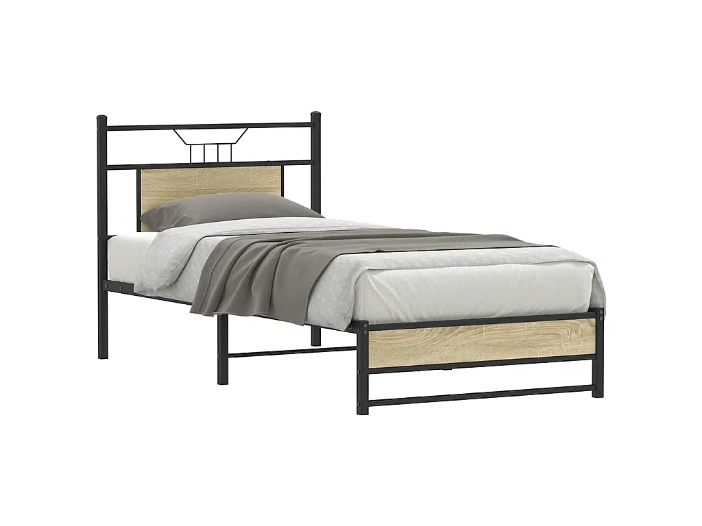Bedframe zonder matras hout sonoma eikenkleurig 90x200 cm