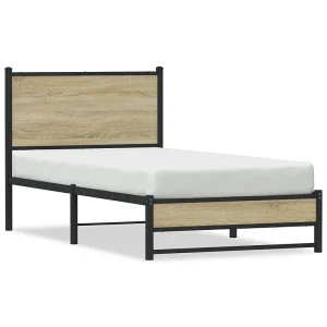 Bedframe zonder matras metaal sonoma eikenkleurig 90×190 cm Bedframe zonder matras metaal sonoma eikenkleurig 90×190 cm