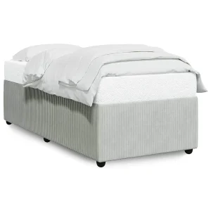 Bedframe zonder matras 90×200 cm fluweel lichtgrijs Bedframe zonder matras 90×200 cm fluweel lichtgrijs
