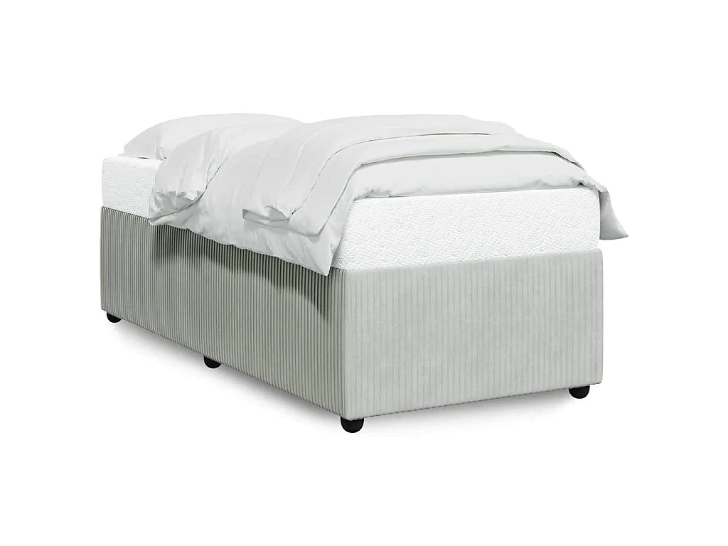 Bedframe zonder matras 90x200 cm fluweel lichtgrijs