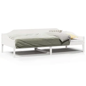Bedframe zonder matras massief grenenhout wit 90×200 cm Bedframe zonder matras massief grenenhout wit 90×200 cm