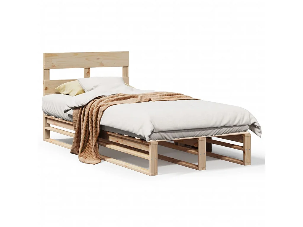 Bedframe zonder matras massief grenenhout 90x200 cm