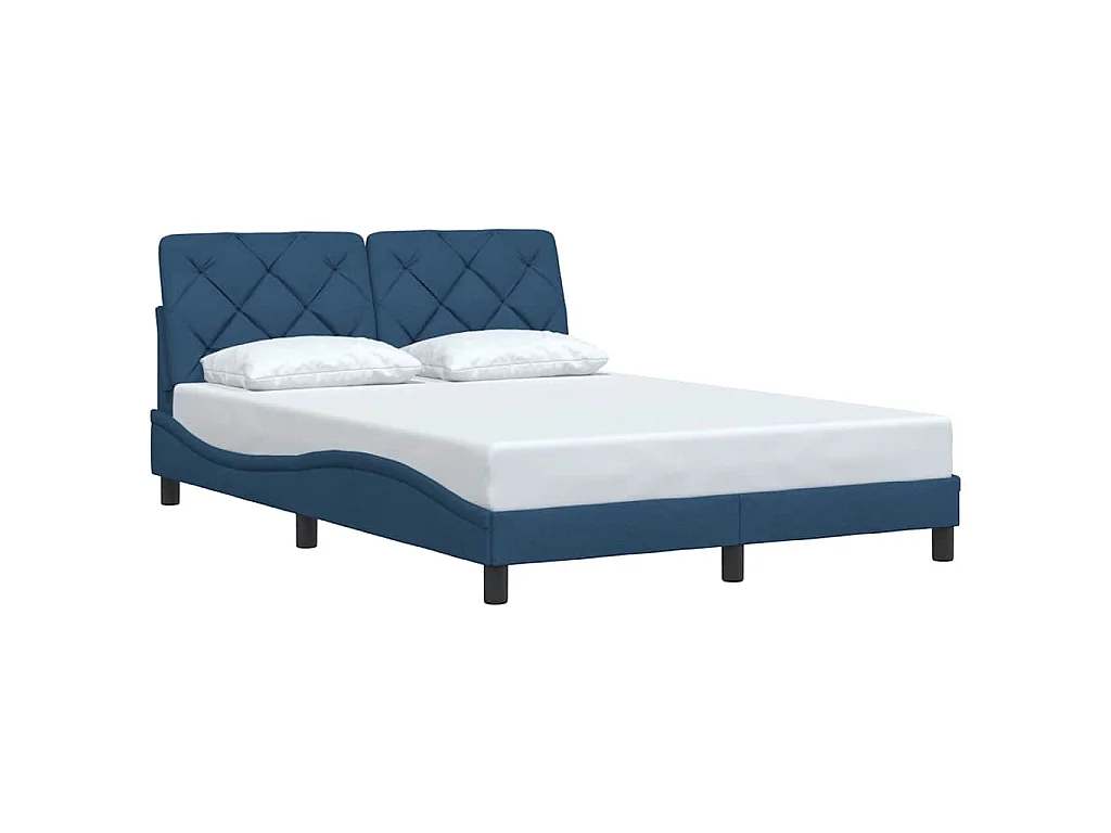 Bedframe zonder matras 120x200 cm stof blauw