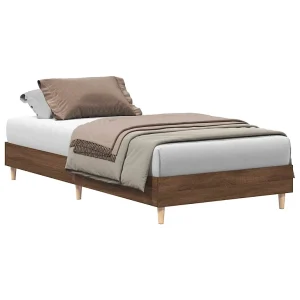 Bedframe zonder matras 90×200 cm spaanplaat bruin eiken Bedframe zonder matras 90×200 cm spaanplaat bruin eiken