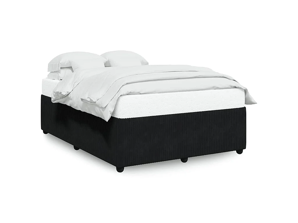Bedframe zonder matras 140x190 cm fluweel zwart