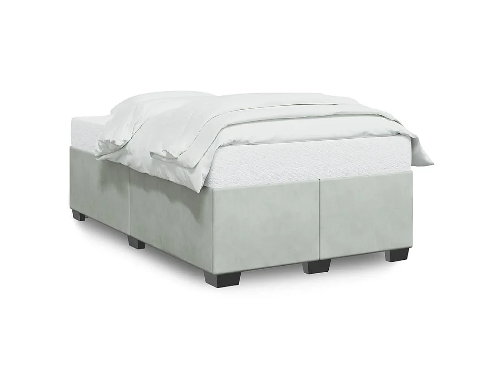 Bedframe zonder matras 120x200 cm fluweel lichtgrijs