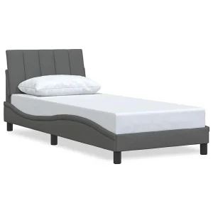 Bedframe zonder matras "Hanko" 80×200 cm stof donkergrijs